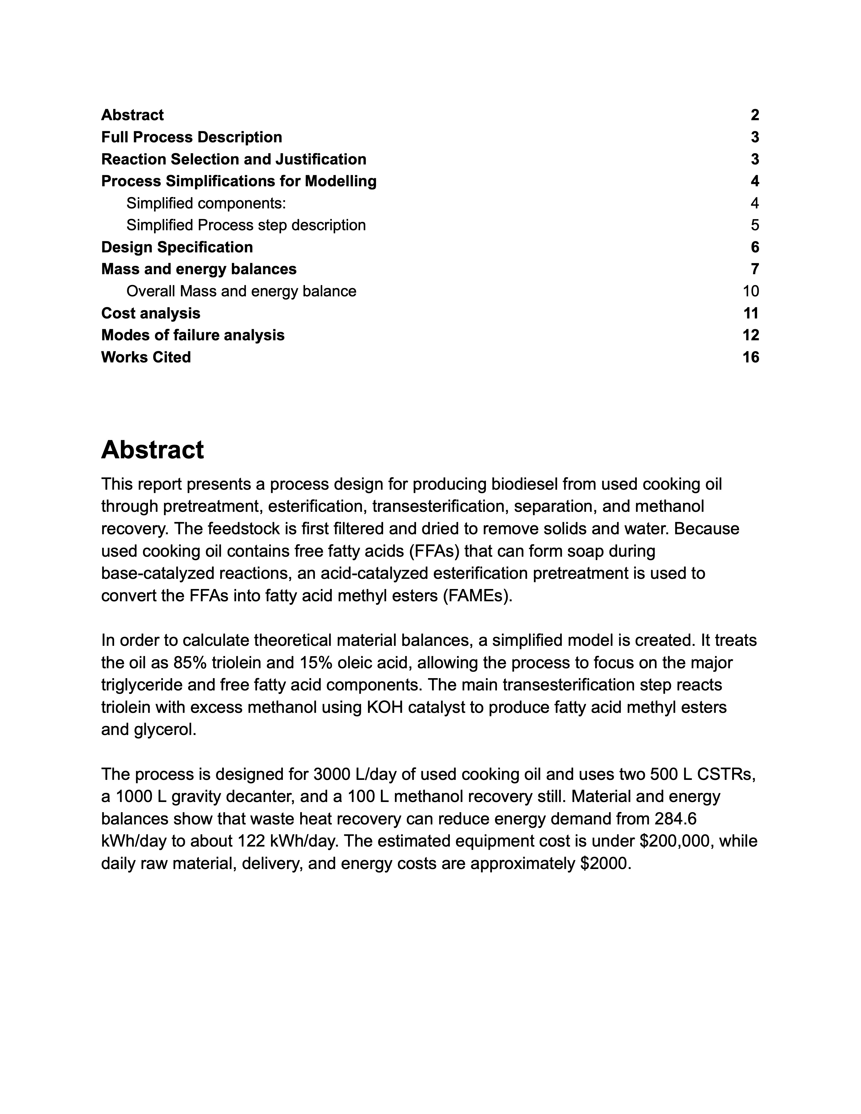 Process design report page 2