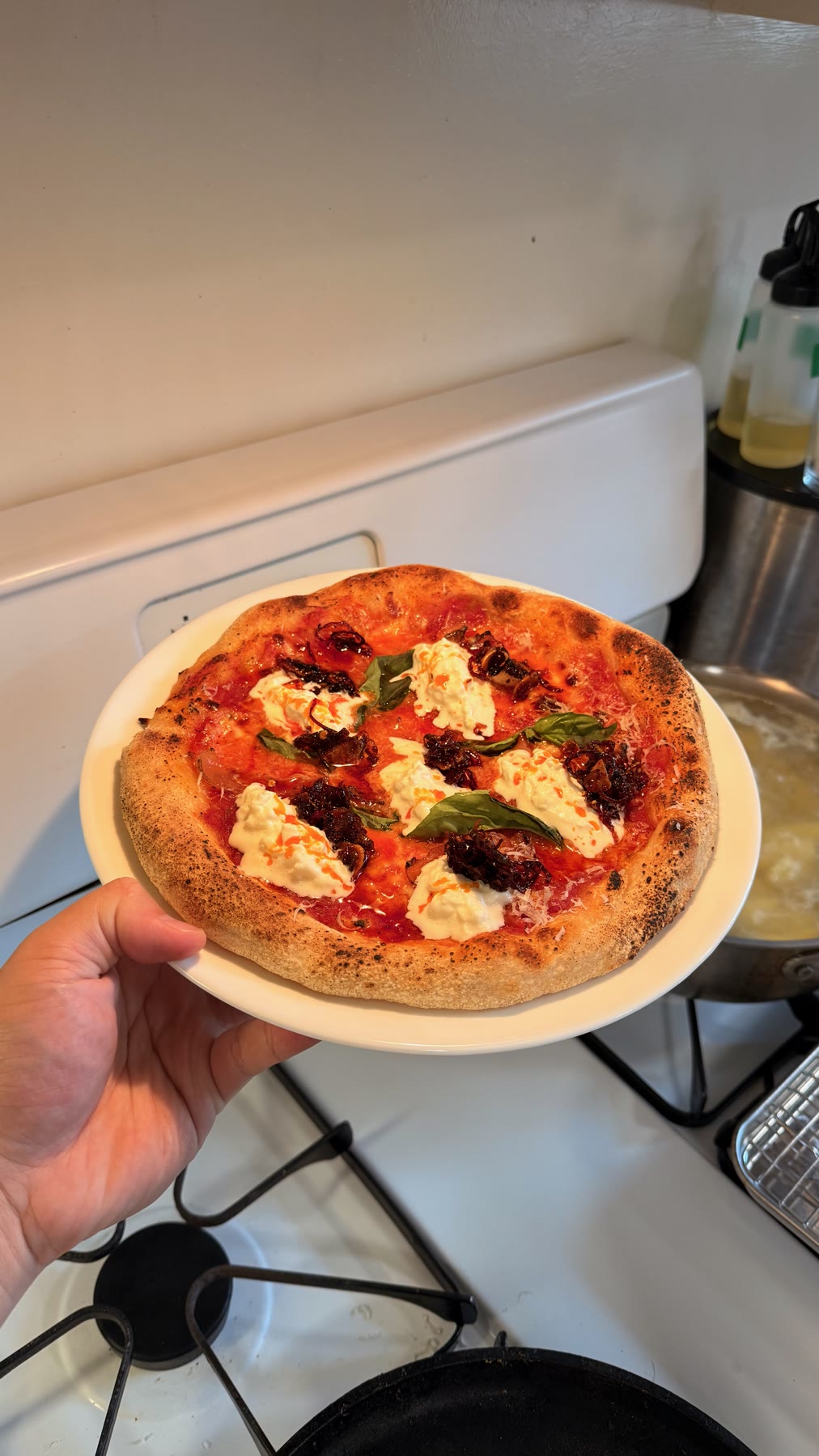 SourdoughPizza — PizzaWStraciatellaAndChiliOil