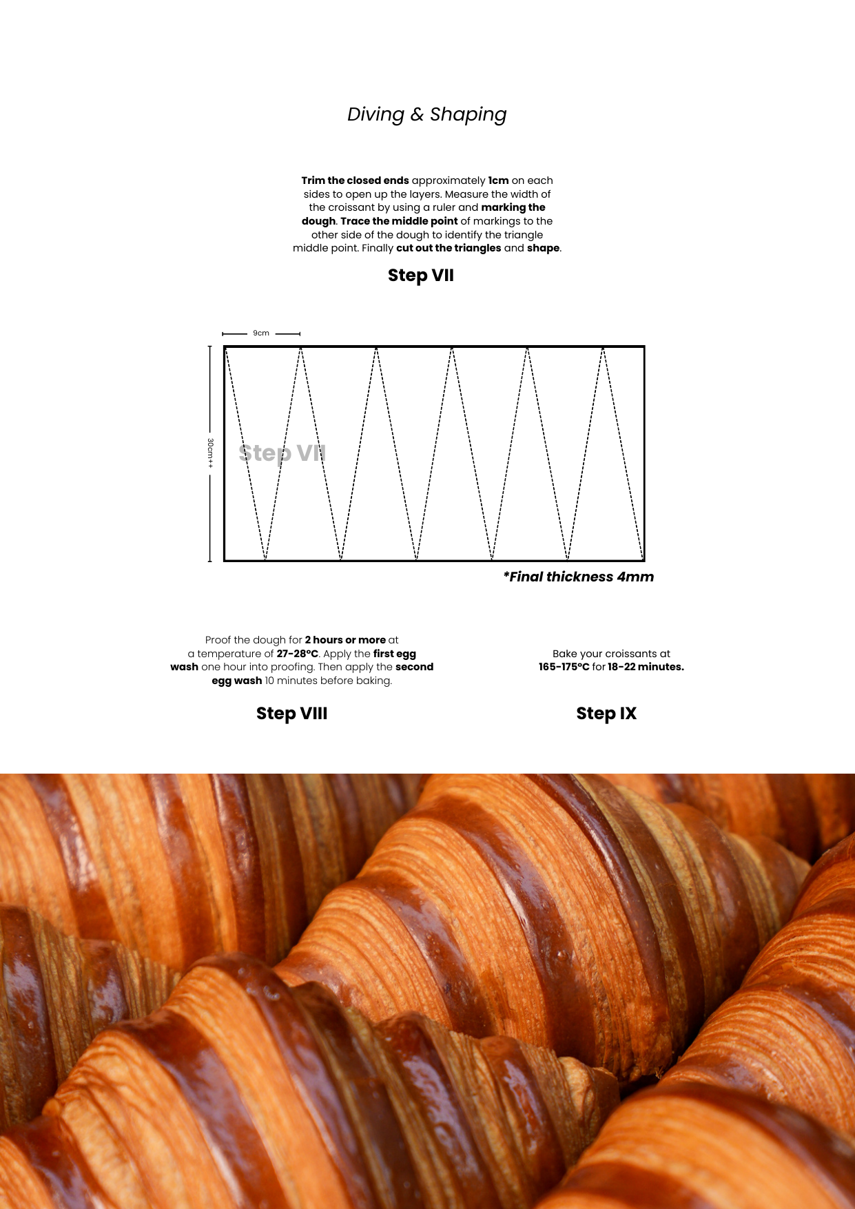 Old Man Teh croissant dividing, proofing and baking page