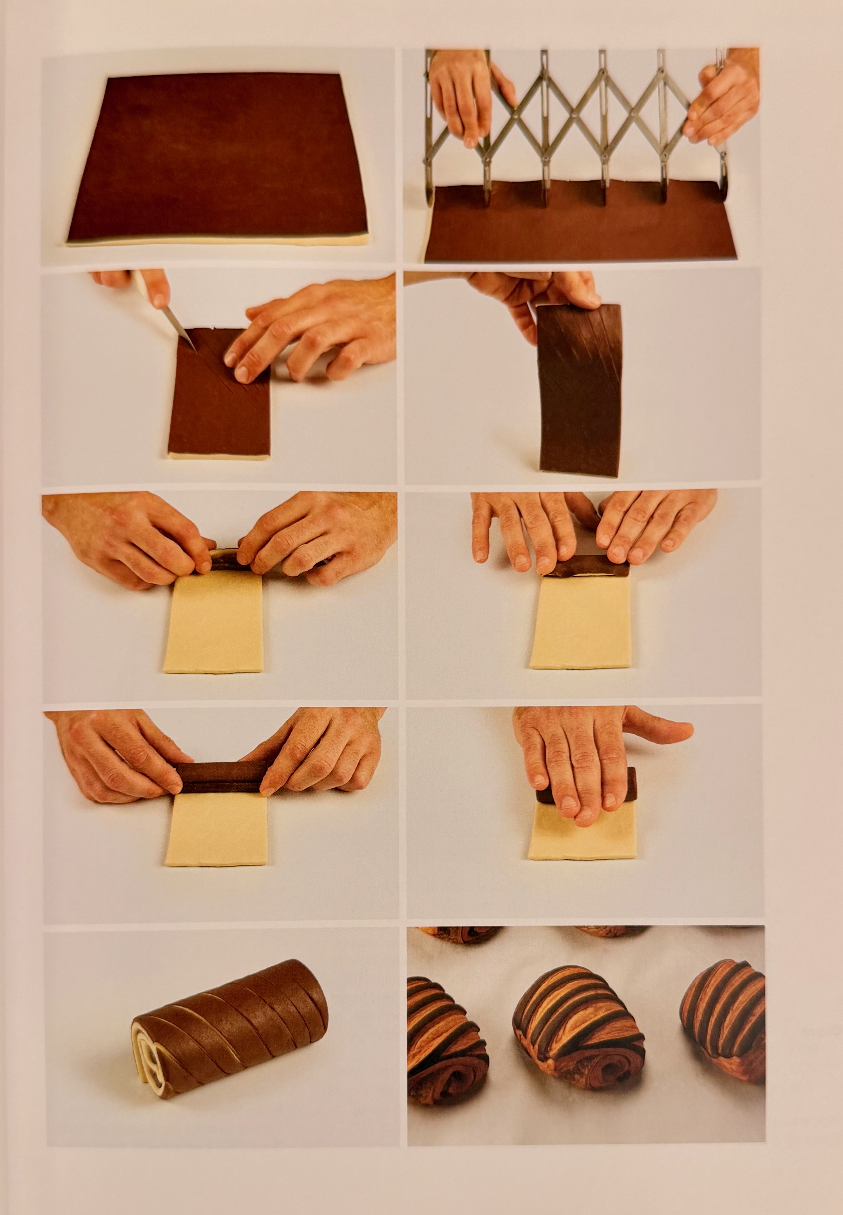 Pain au chocolat shaping from the recipe book